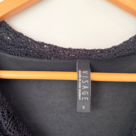 Visage (NZ Made) Size S Cowl Neck Knit Top with 3/4 Sleeves