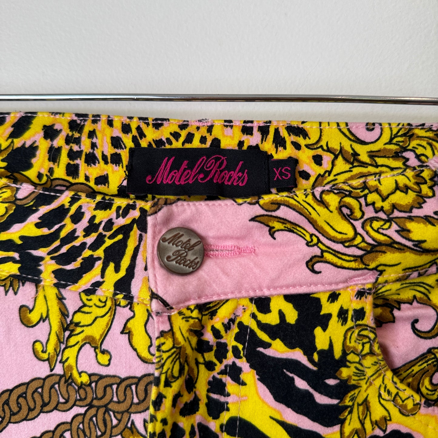 Motel Rocks Size XS Baroque Print Skinny Pants