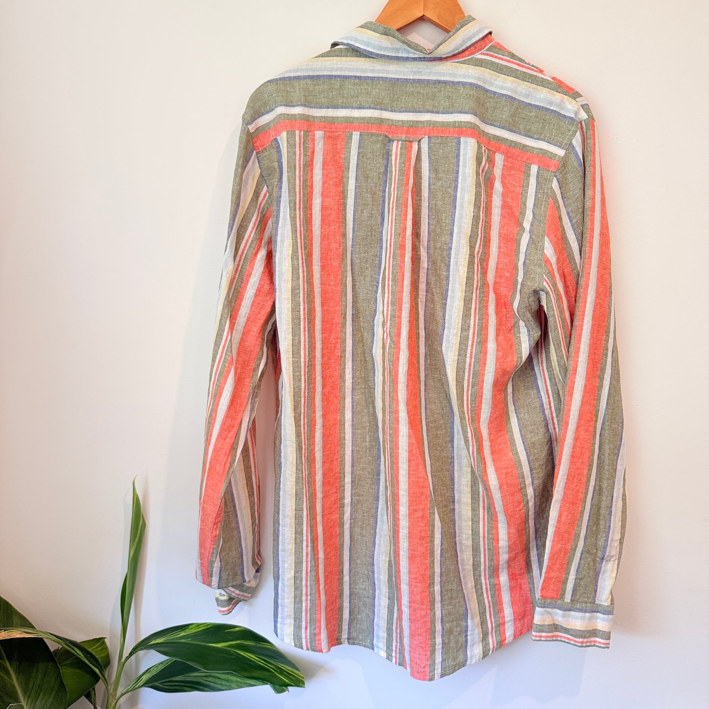 Johnny Bigg U/Arm to U/Arm 61cm Long-Sleeve Linen Blend Button-Down Shirt