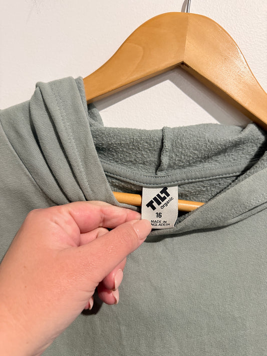 Tilt Organic Boys Size 16 Organic Cotton Hoodie