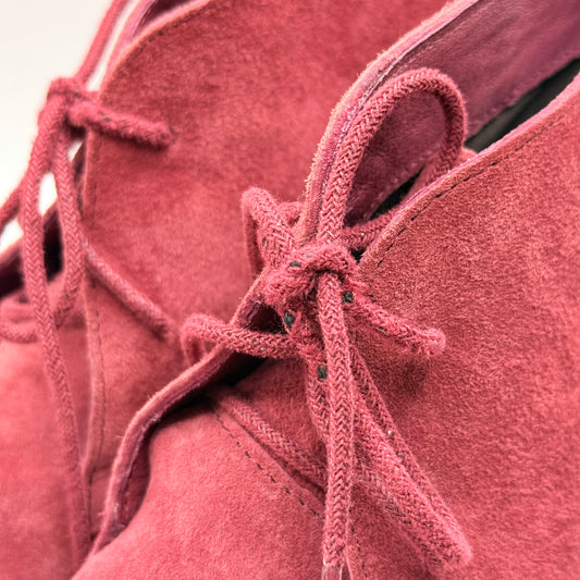 Hush Puppies Gwen Burgundy Suede Ankle Boots Size 38