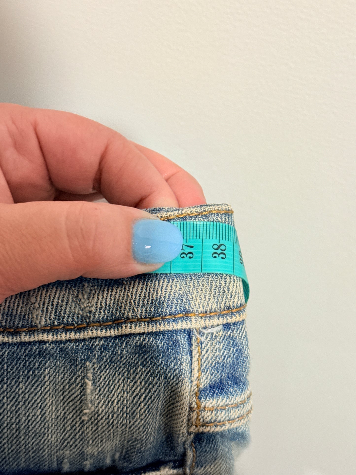 Taverniti So Jeans Denim Shorts Polka Dot Cuff Size 27