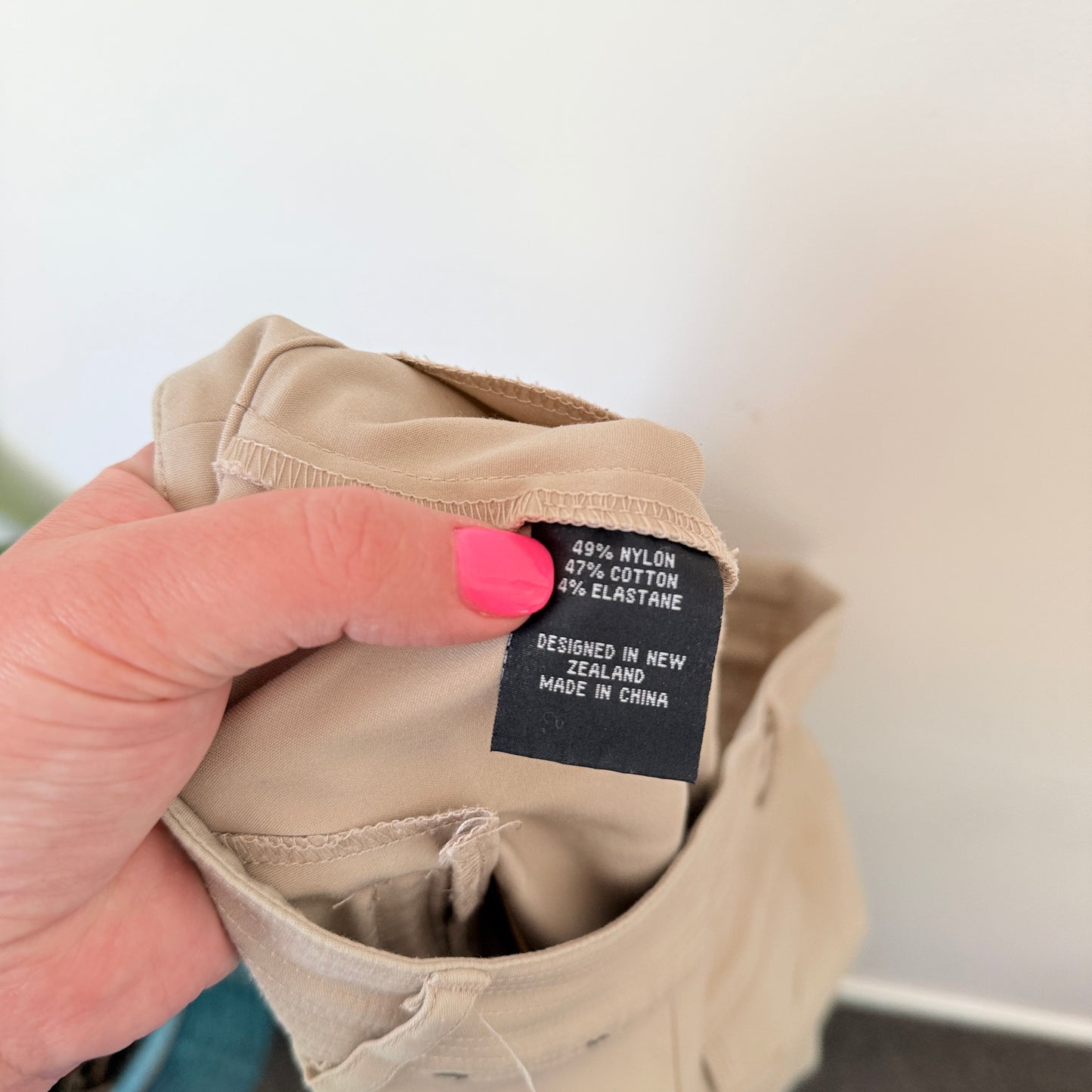 Jigsaw Size 14 Light Beige Mid Waist Length Trousers