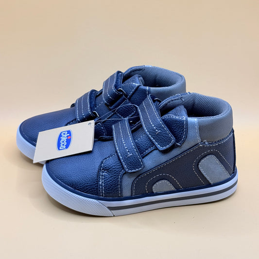 Chicco Kids’ Navy Double-Strap Ankle Sneakers – Size 26 / 8.5US