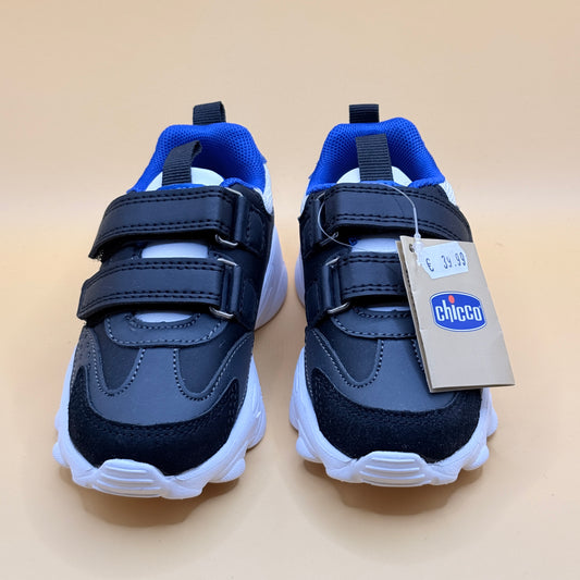 Chicco Kids’ Sporty Blue & Black Sneakers – Size 24 / 7US
