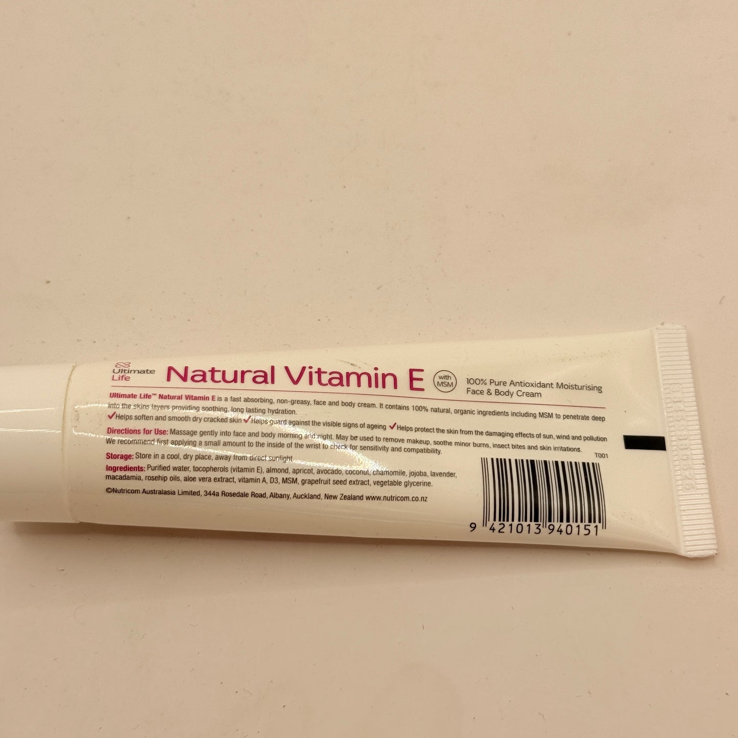 Ultimate Life Natural Vitamin E Cream – 50g
