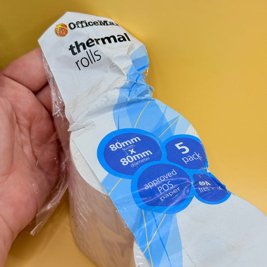 Officemax Thermal Paper Rolls 80mm x 80mm – 4 Pack