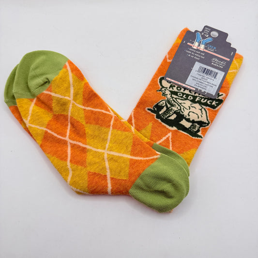 Blue Q “Crotchety Old F*ck” Men’s Crew Socks Men’s 7–12