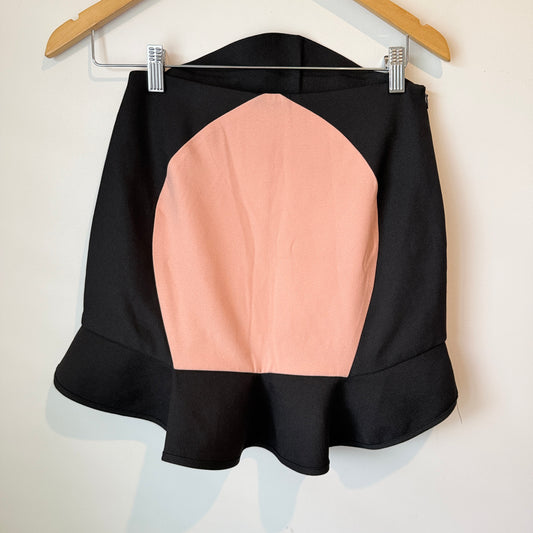 Milin Black and Pink Ruffle Mini Skirt - 8