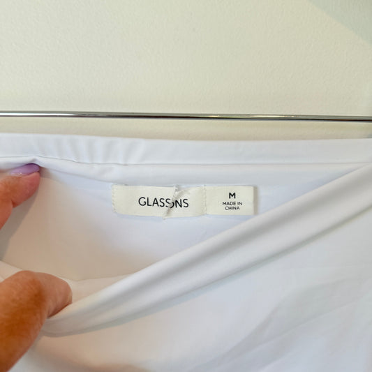 Glassons White Bodycon Midi Skirt Size M