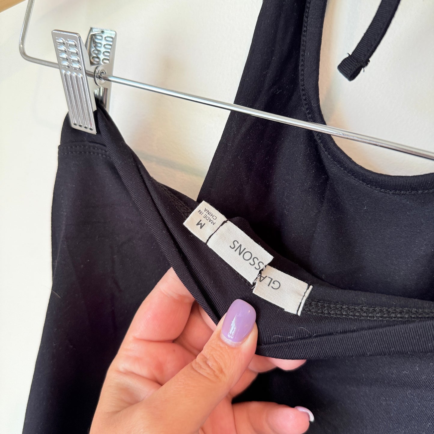 Glassons Black Halter-Neck Top – Size M