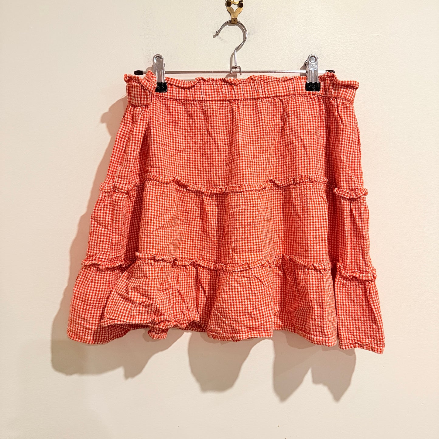 Glassons Size 12 Gingham Tiered Picnic Skirt