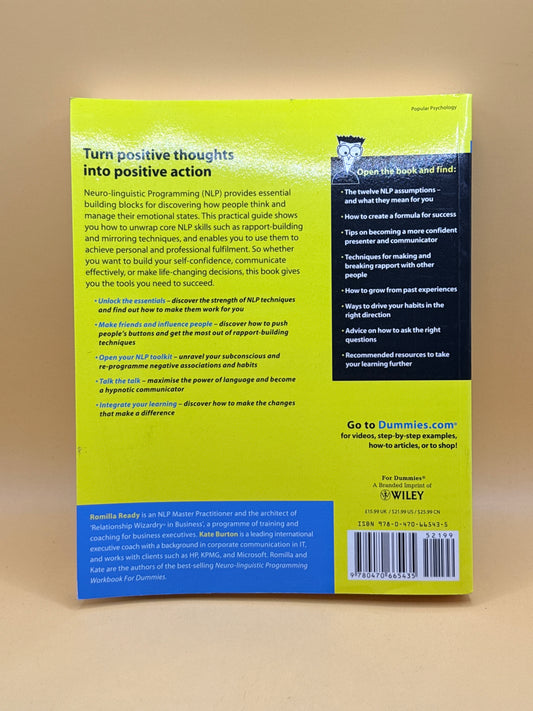 Neuro-linguistic Programming for Dummies by Romilla Ready and Kate Burton