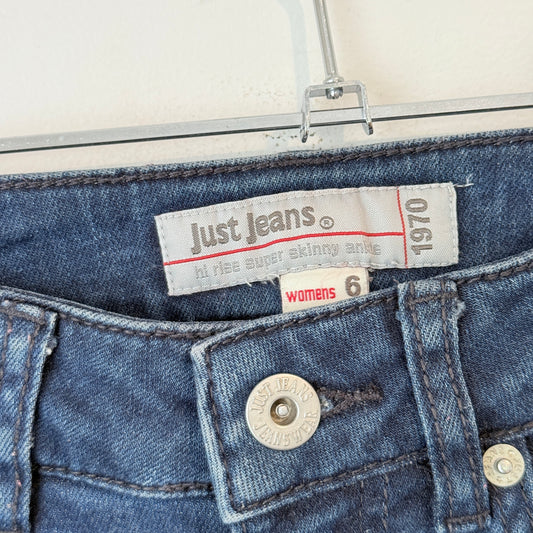 Just Jeans Size 6 Dark Wash Skinny Jeans