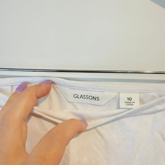 Glassons White Tube Skirt Size 10