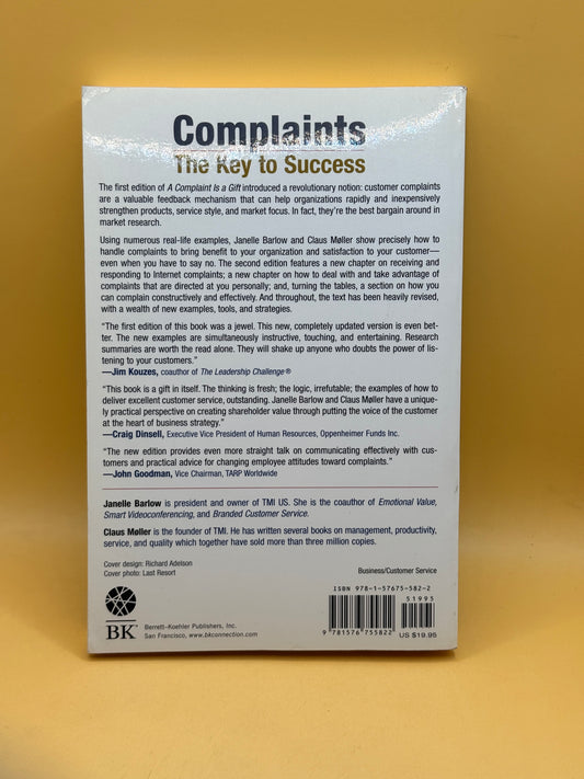 A Complaint Is a Gift (2nd Edition) by Janelle Barlow & Claus Møller