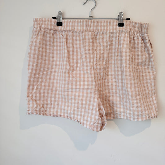 Brand Unknown Size Waist 92cm White Gingham Check Shorts