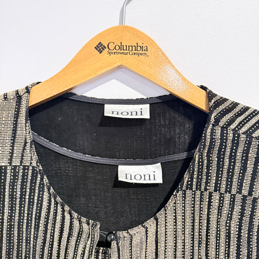 Noni Size U/Arm 54cm Black & Gold Metallic Cardigan and Under Top