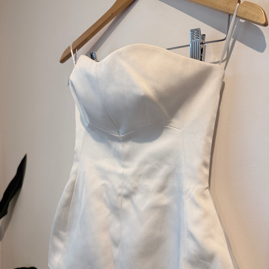 Keepsake Size S White Strapless Romper