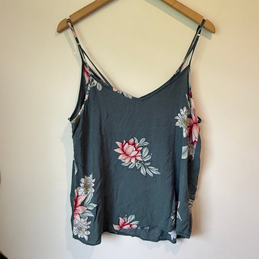 Real Women Floral Spaghetti Strap Top – Size L