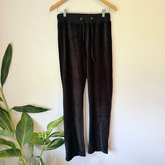 Brand Unknown Black Velour Jogger Pants – Waist 36cm