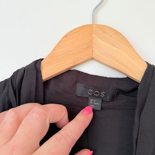 COS Black Viscose Wrap Dress Size 6