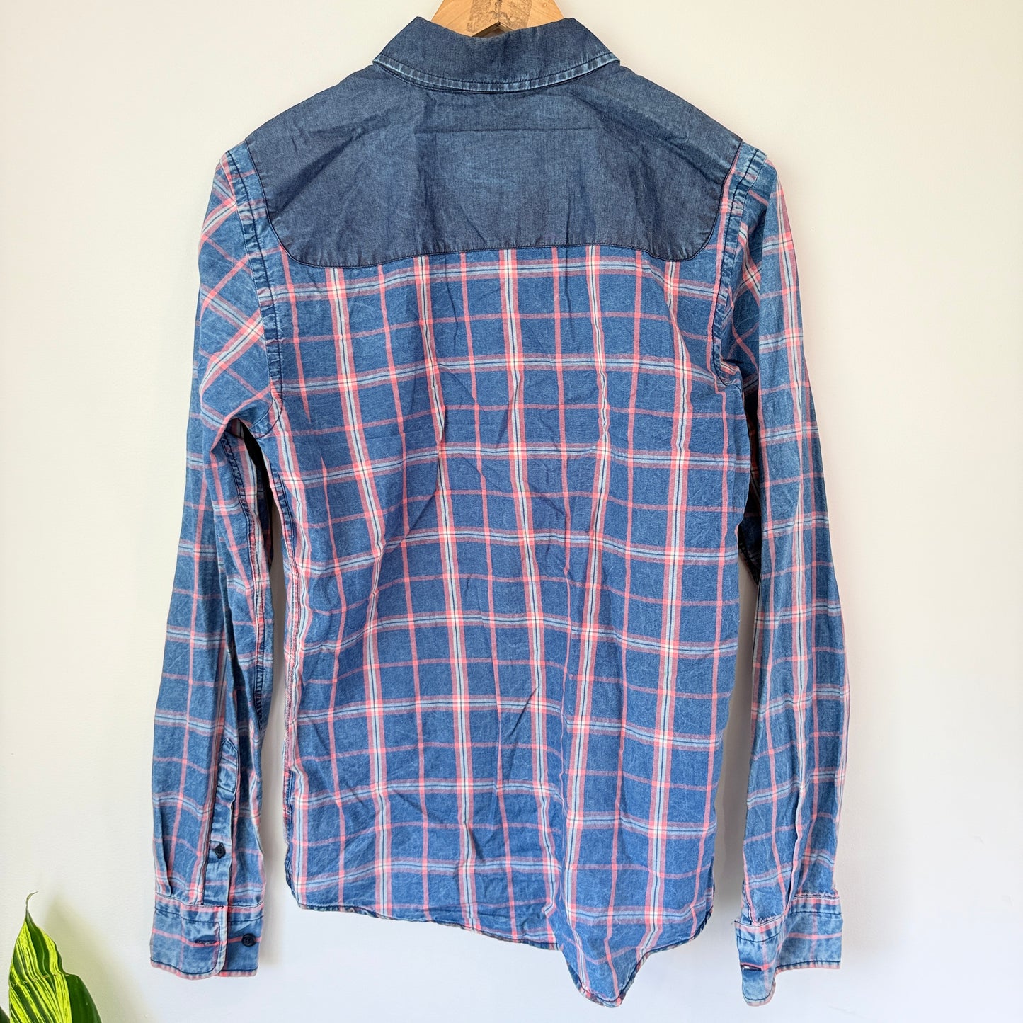 Pull&Bear Size S Plaid Long Sleeve Shirt