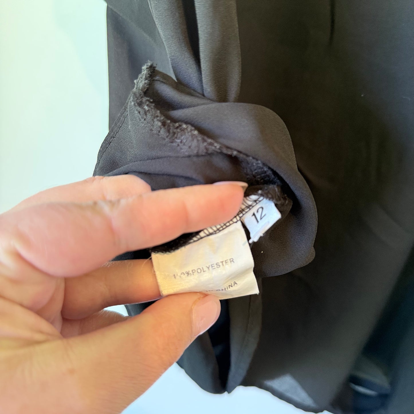 Little One Black Spaghetti Strap Tank Top in Size 12