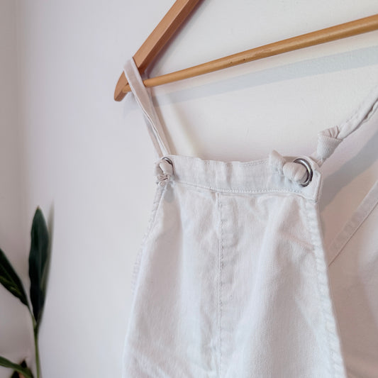 Free by Cotton On White Denim Overall Dress – Size 10