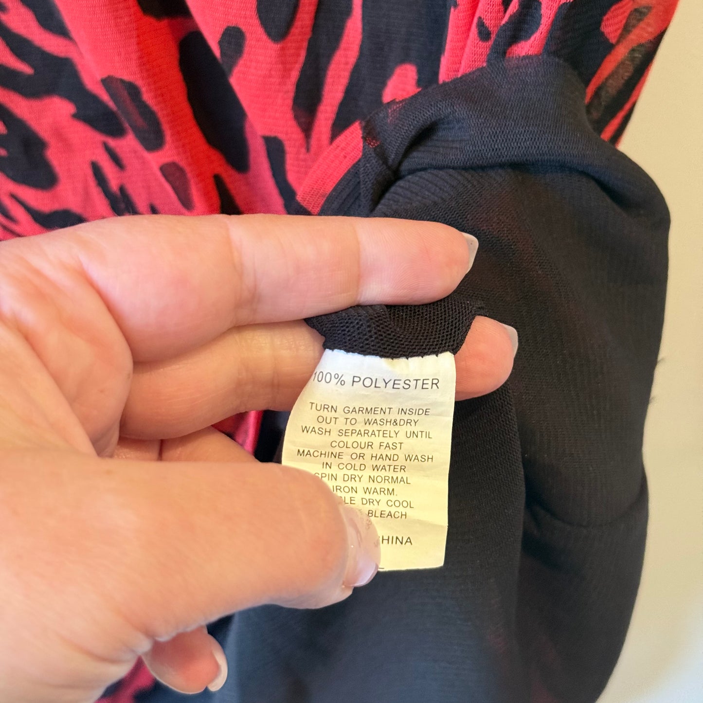 Merric Red & Black Leopard Print Dress – Size 12