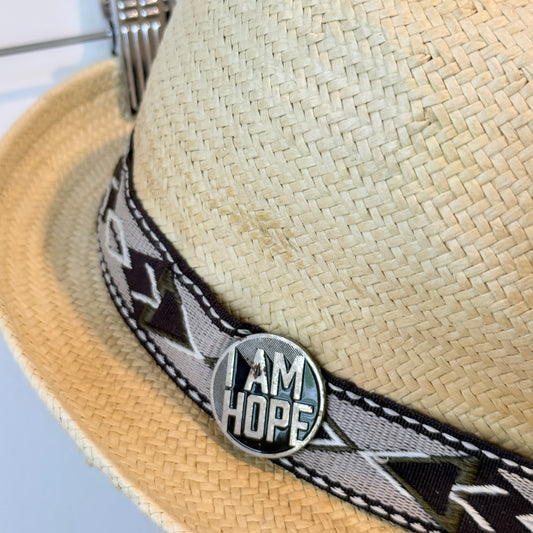 H & M Size L/60 Straw Fedora Hat
