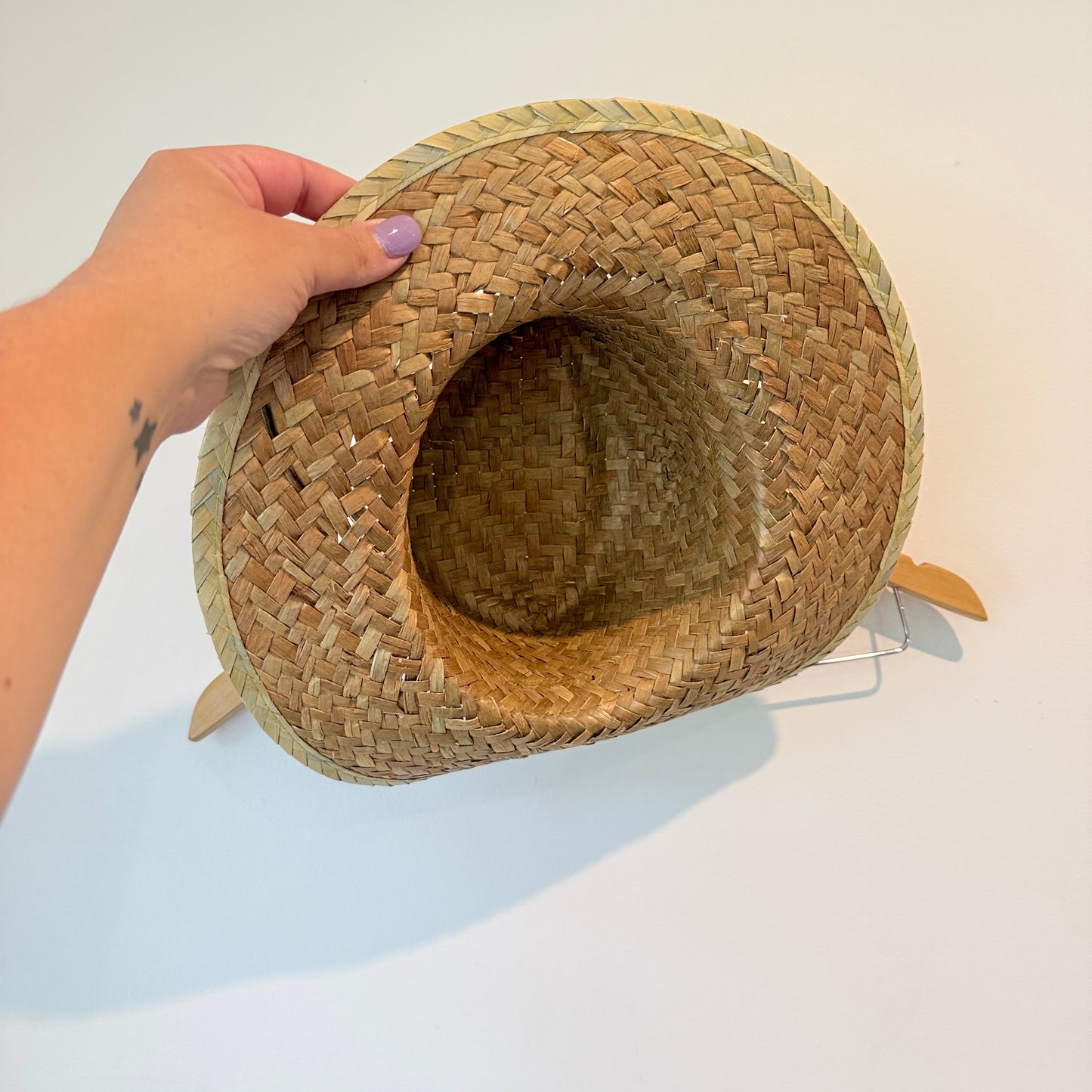 H & M Size L/60 Straw Fedora Hat