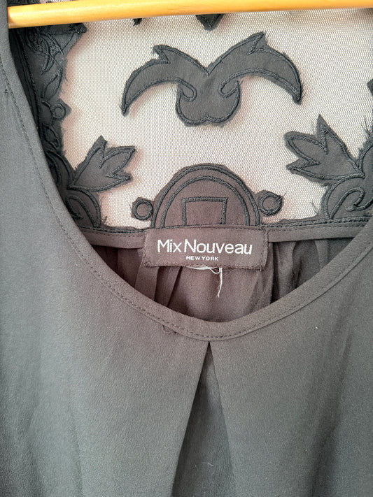 Mix Nouveau Size U/Arm to U/Arm 45cm Black Sleeveless Top