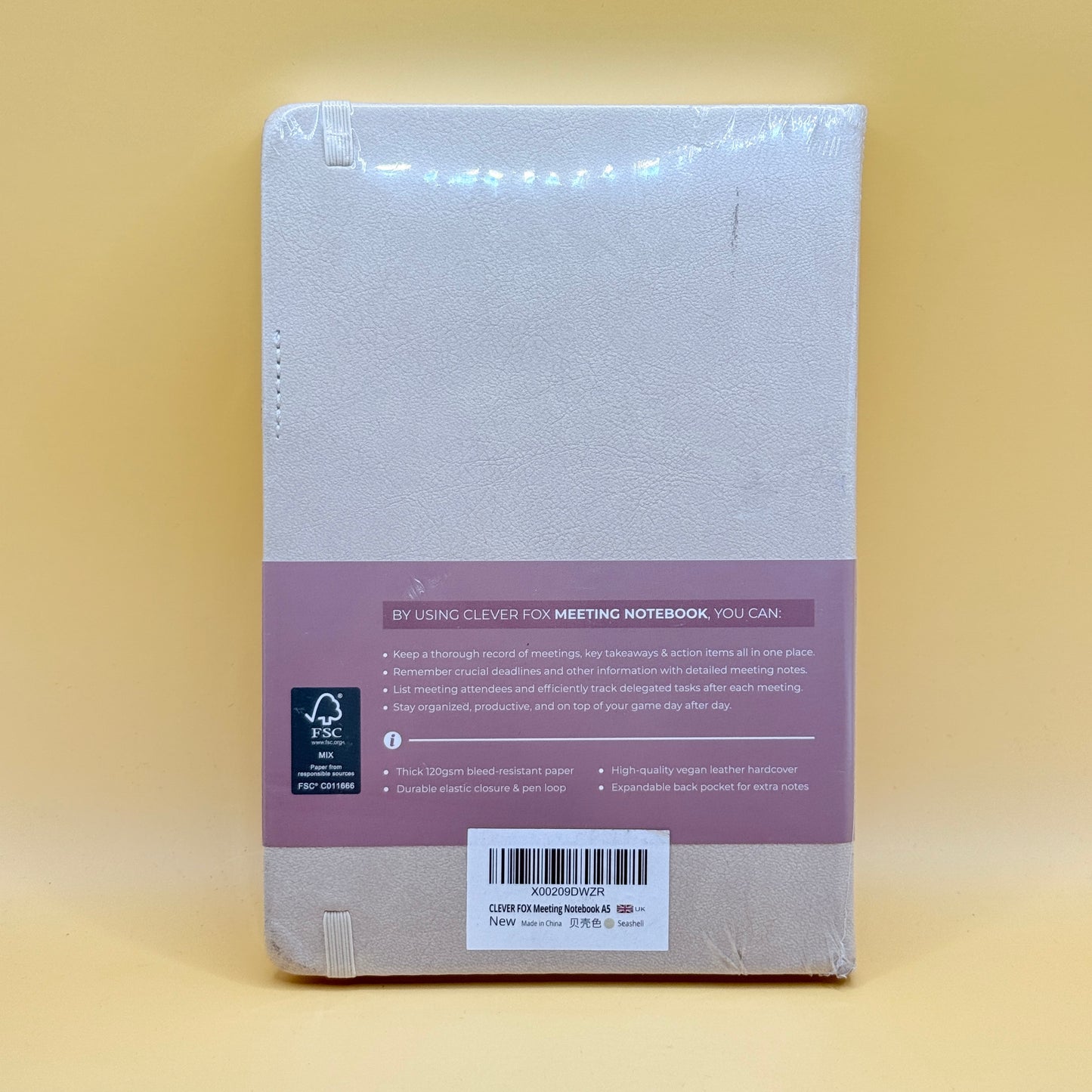 Clever Fox A5 Meeting Notebook – 60-Meeting Organizer