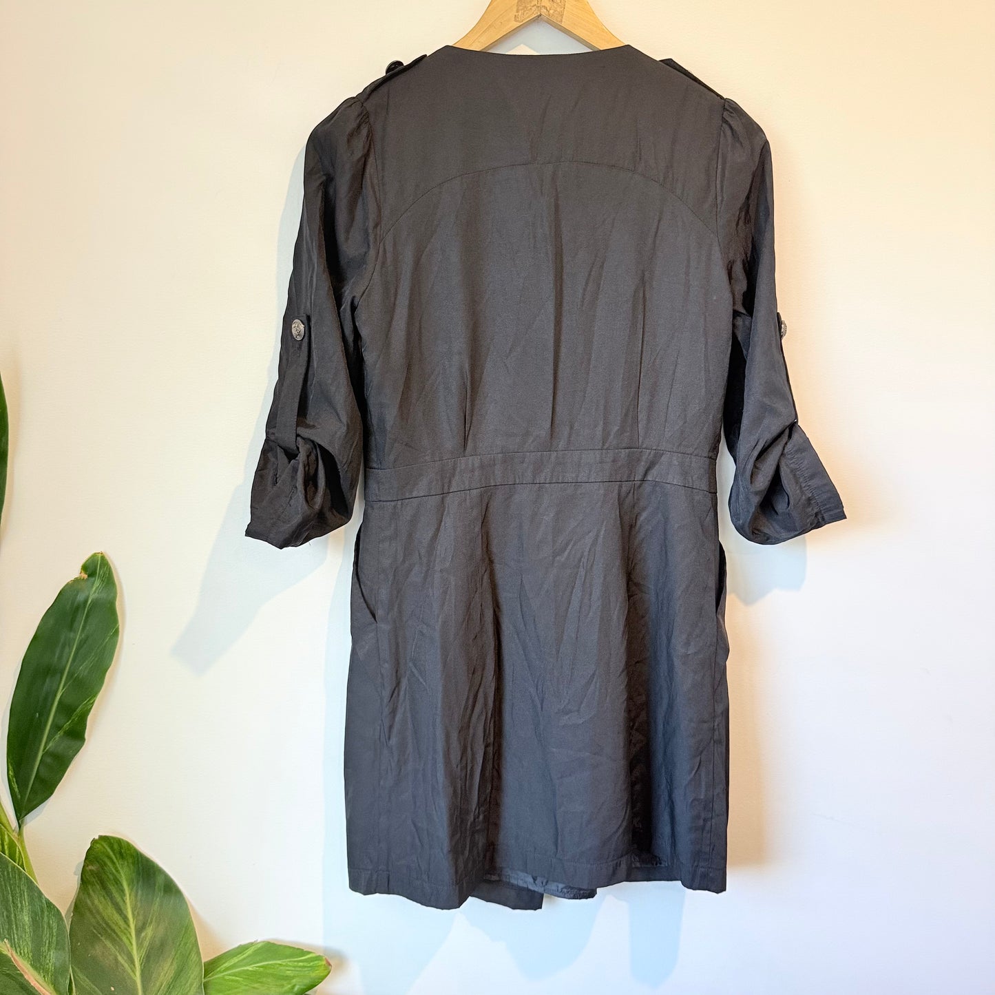 Augustine Size S Black Military-Style Dress