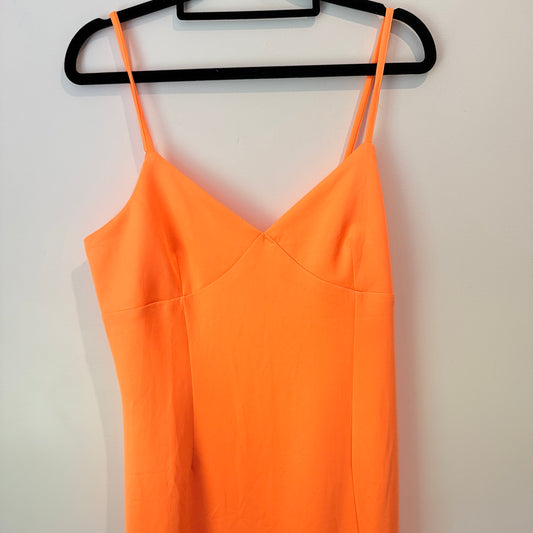 Reverse Neon Orange Midi Slip Dress Size XL
