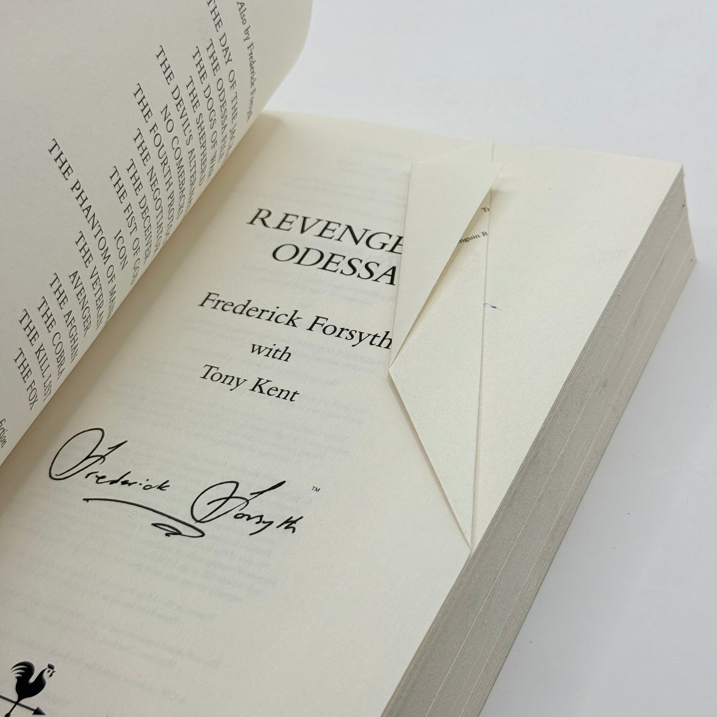 Revenge of Odessa by Frederick Forsyth with Tony Kent