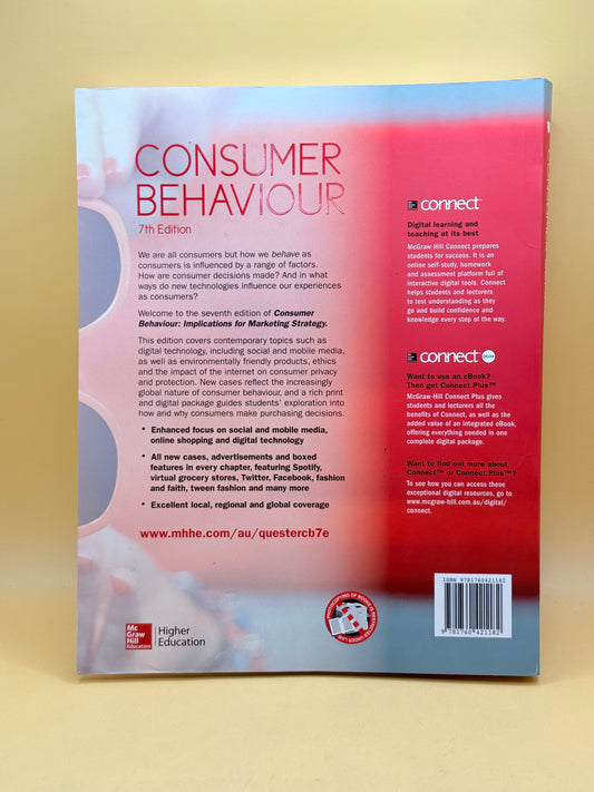 Consumer Behaviour: Implications for Marketing Strategy by Quester, Pettigrew, Kopanidis & Rao Hill