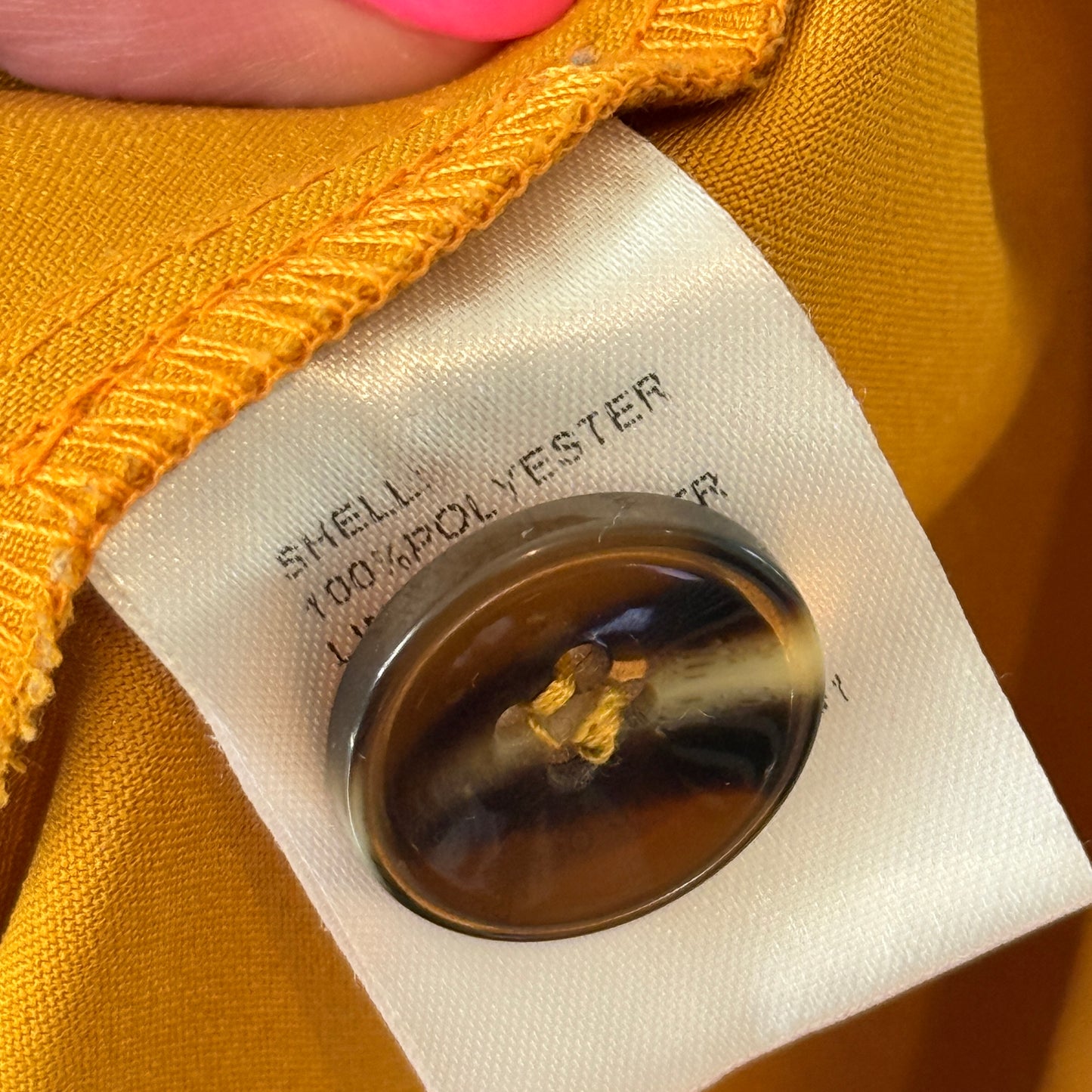 TEMT Size 14 Mustard Yellow Button-Up Short Jumpsuit