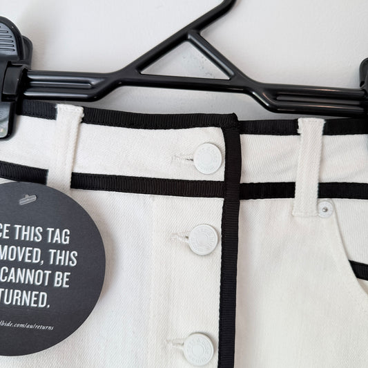 Sass & Bide The Circus Ball Mini Skirt White/Black Size 36