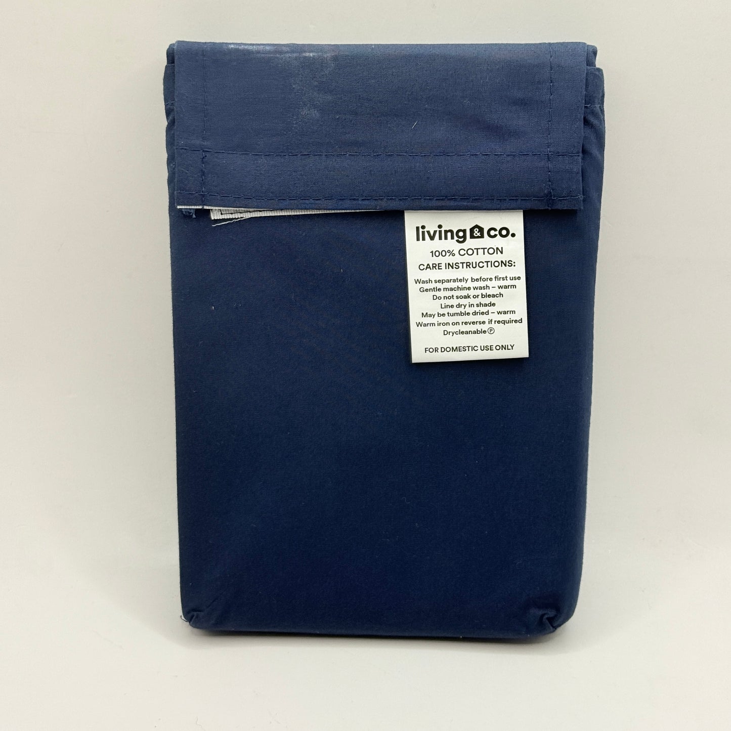 Living & Co. – 400 Thread Count Cotton Pillowcase Standard (Navy)