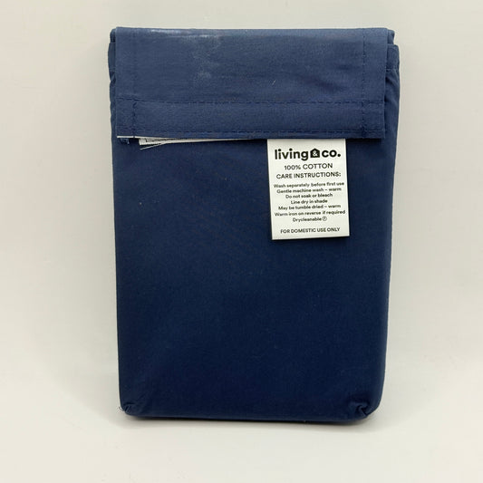 Living & Co. – 400 Thread Count Cotton Pillowcase Standard (Navy)
