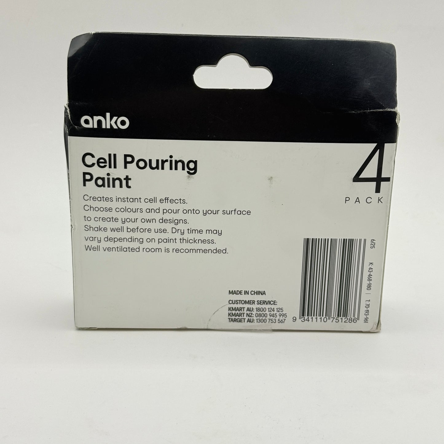 Anko Cell Pouring Paint 4 Pack