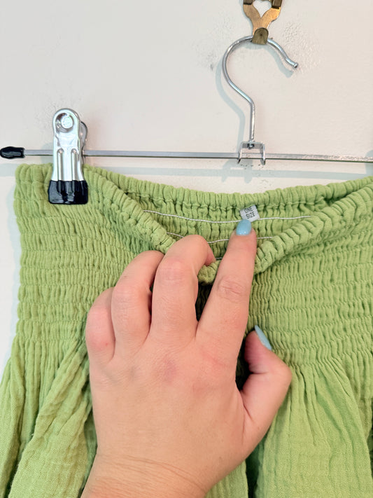 Brand Unknown One Size (6-12) Tiered Green Ruffle Skirt
