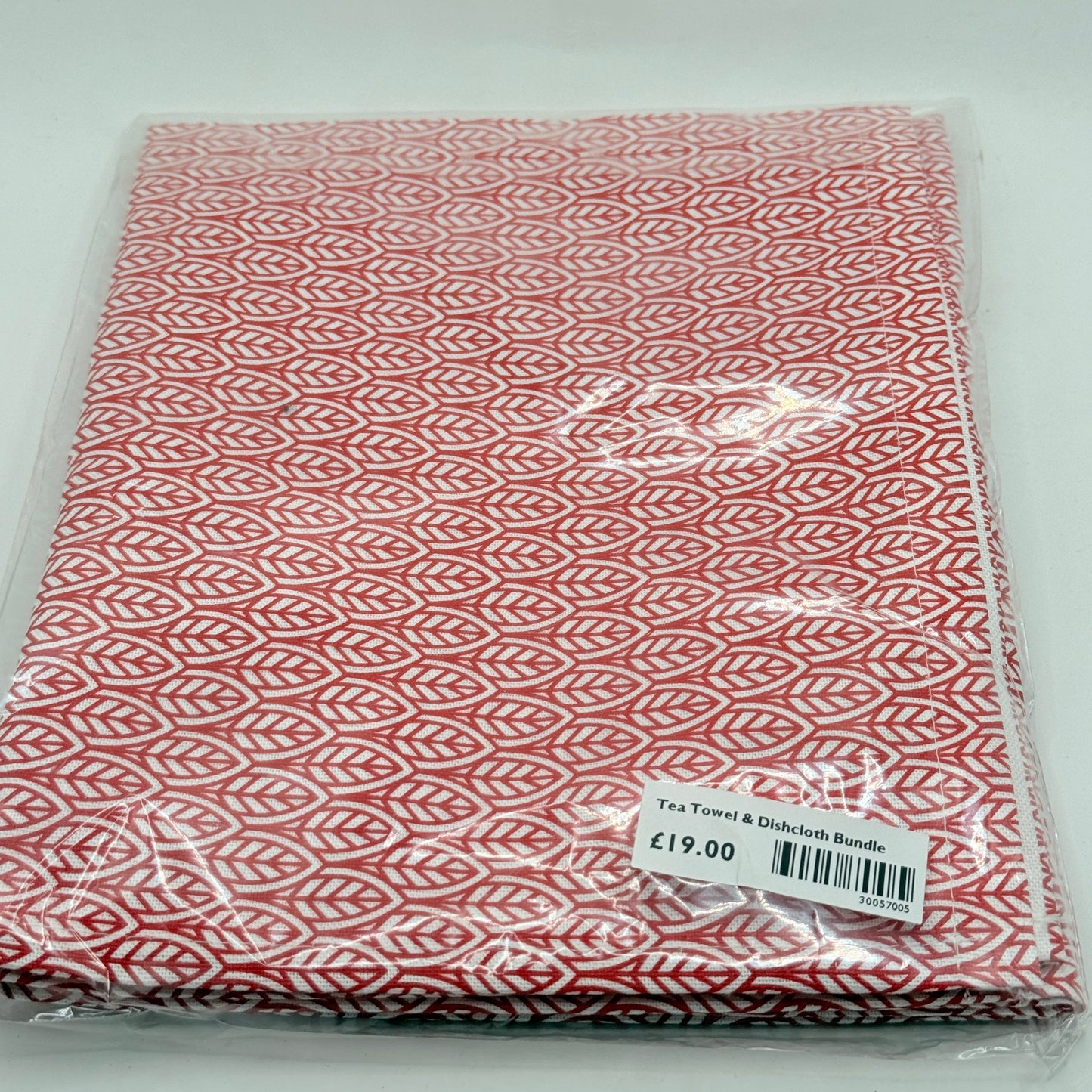 Jangneus Red Bicycle & Leaf Tea Towel Bundle 2-Piece