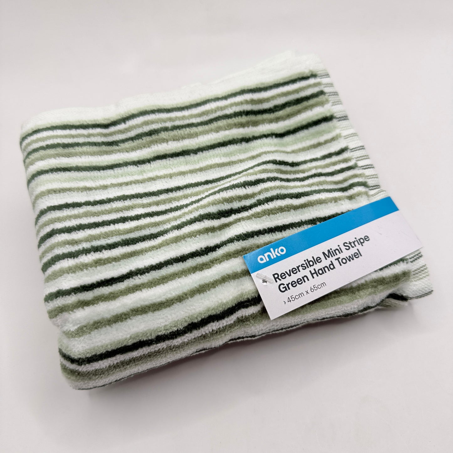 Anko Reversible Mini Stripe Hand Towel – 45×65cm