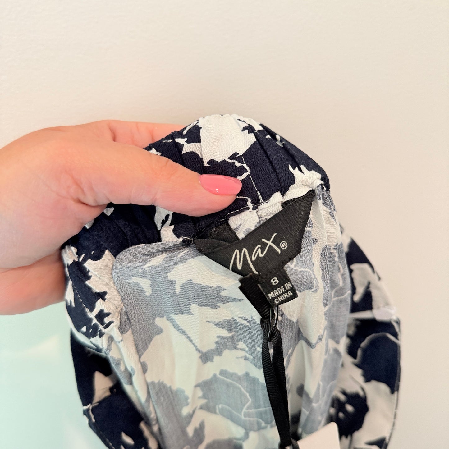 Max Tie Waist Skirt Shadow Floral Size 8