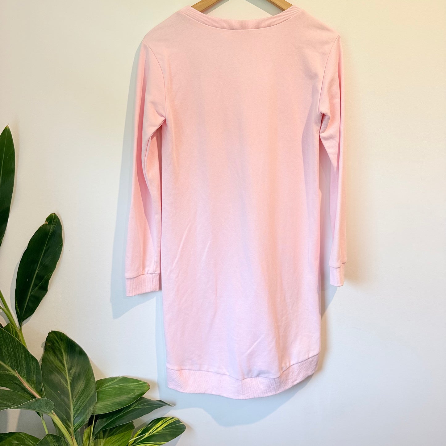 Charlo Pink Polka Cotton Sweatshirt Dress Size 8