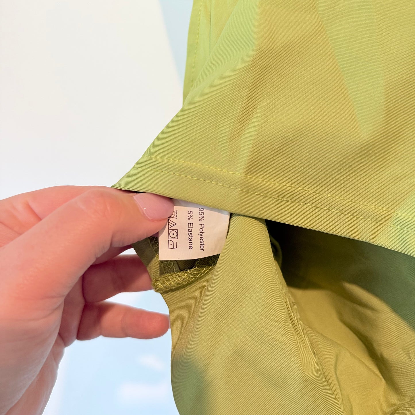 SHEIN Light Green Criss-Cross Halter Crop Top – Trendy, Size L