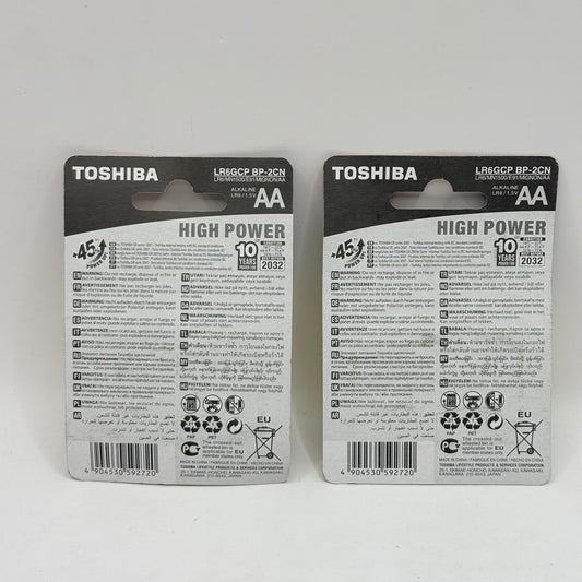 Toshiba High Power AA Batteries 4 Pack
